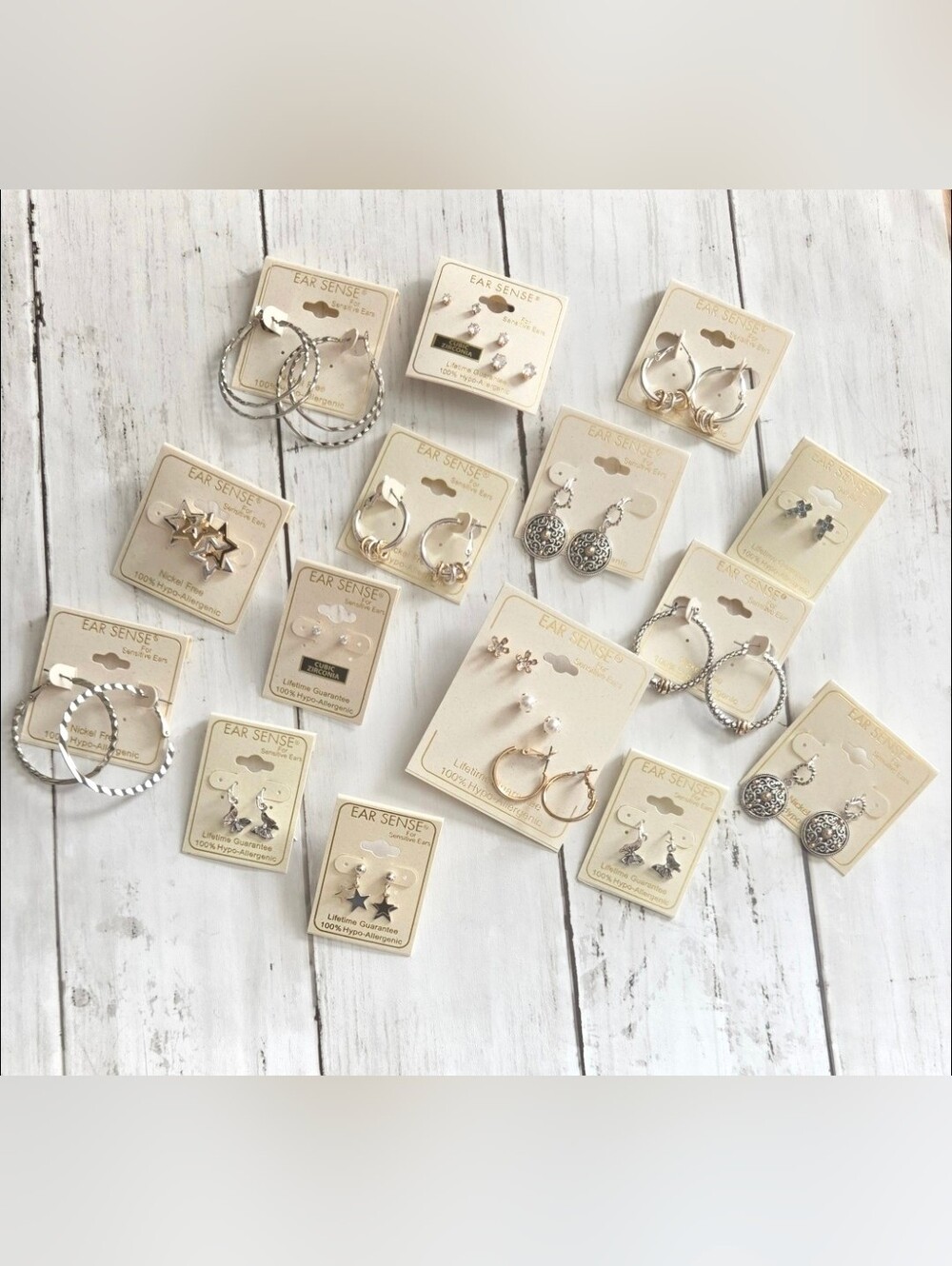 15 PC Ear Sense Mixed Earring Set Bundle New!